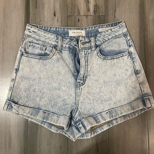 Pacsun light wash mom shorts
